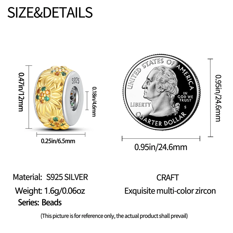 New 925 Sterling Silver Fashion Golden Sunflowers Heart Charms Beads Fit Pandora 925 Original Bracelets Luxury Party DIY Jewelry 34 Sd34ef2a3fff14e49ada4cf523420d089Y New 925 Sterling Silver Fashion Golden Sunflowers Heart Charms Beads Fit Pandora 925 Original Bracelets Luxury Party DIY Jewelry