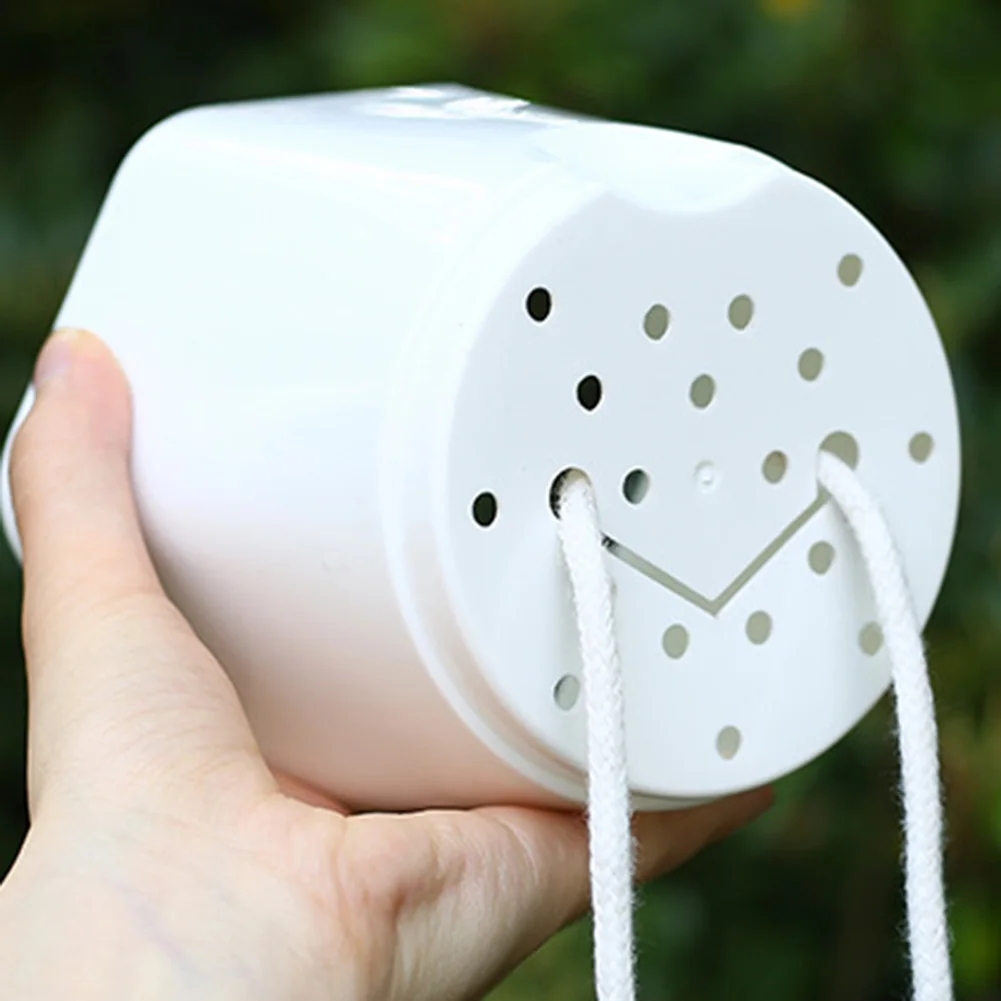 Sd74dd26447d14cbba132437e732abeb7P Transparent Double Layer Plastic Flower Pot Hydroponic Home Vase Self Watering Flowerpot Cotton Rope Watering Small Plant Pot