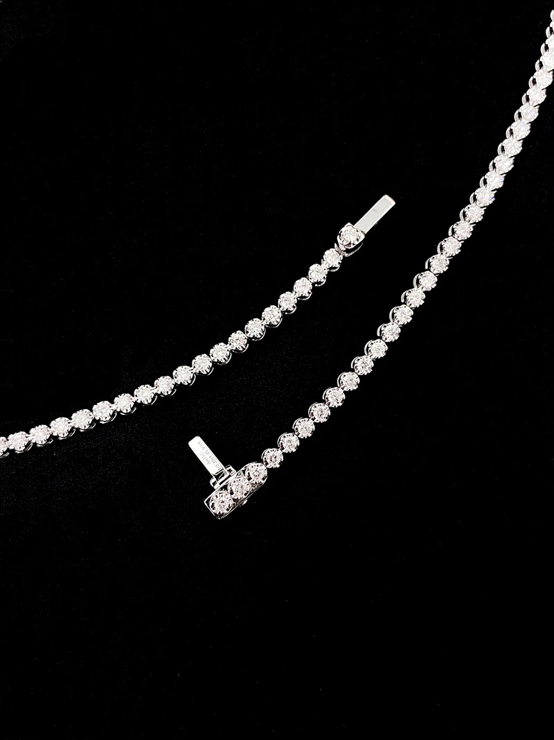 Se12d2061658c469293cbaec68d2c4816Z LUOWEND 18K White Gold Bracelet Real Natural Yellow Diamond Bracelet for Women Party Jewelry Luck Clover Design High Jewelry
