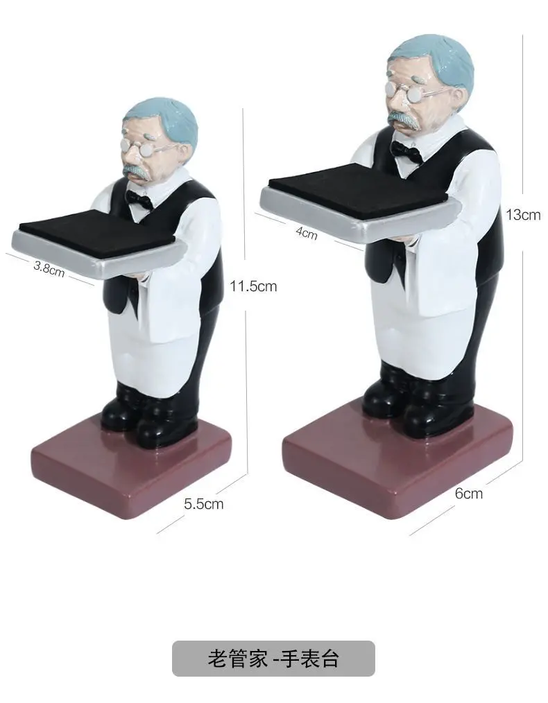 Se766ada673994463b765cb1e55c6060f3 Trendy watch display stand, electroplating cartoon bear, animal resin ornaments, jewelry storage rack, celebration gifts.