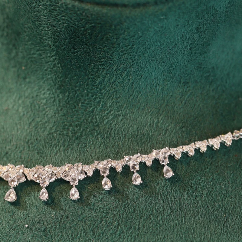 Sea0c87d51efb4b1c95ac1240ed72c352s Aazuo Premium jewelry 18K Pure White Gold Real Diamond 5.0ct Luxury Necklace Gifted For Women High Class Banquet Party Au750