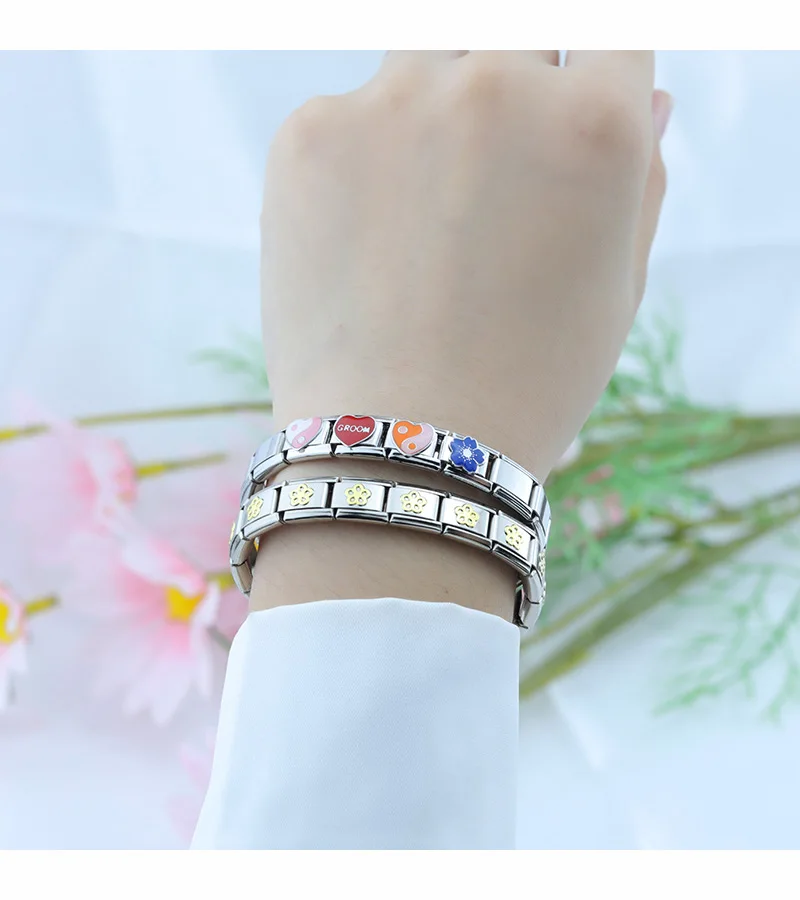 Sef554a26e34f48c0b0aca5a5ca33ea58v Hapiship Romantic Colour Heart Star Flwoer Tai Chi Italian Charm Links Fit 9mm Stainless Steel Bracelet Jewelry DIY Making DJ597