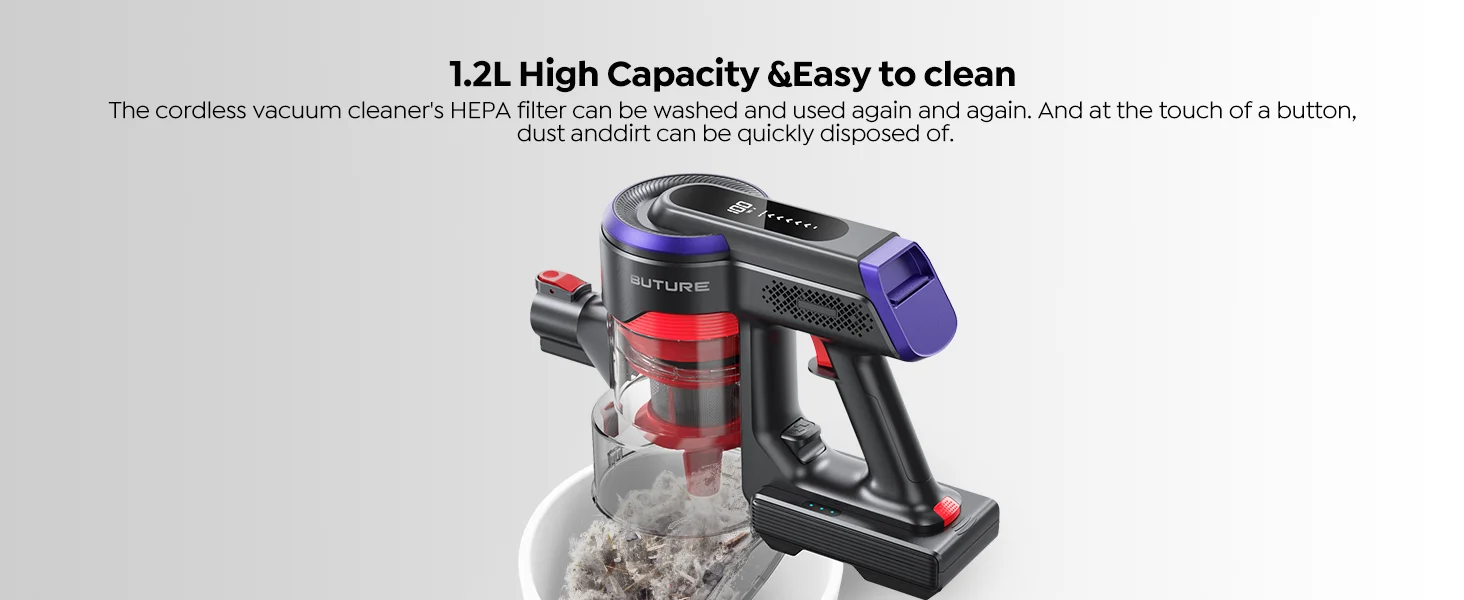 Sf2e1faf640d7489e9f174ae759a11b1eJ aspiradora 450W 38000Pa Powerful Cordless Vacuum Cleaner Wireless Handheld For Home Appliance with Touch Screen 55 Min Runtime