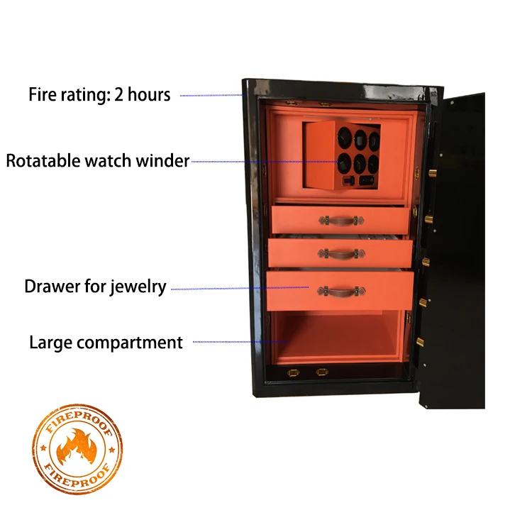 Sf7764eb6a800416ca6f74fb414446eb0n Luxury Watch Winder Safe Jewelry Safe Box Digital Lock Fingerprint Fireproof Safe