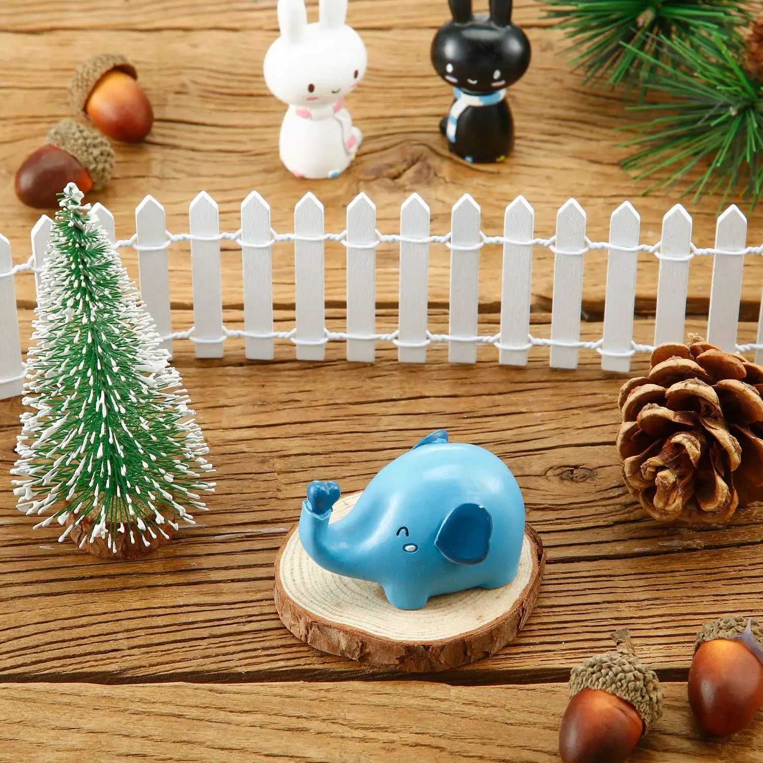 Sfb17aeff9c0e4d94bbf09a60731e1efcj Fairy Garden Fence 90 x 5cm Mini Wooden Fence Miniature DIY Fairy Garden Accessories Wood Barrier Dollhouse Home Craft Decor