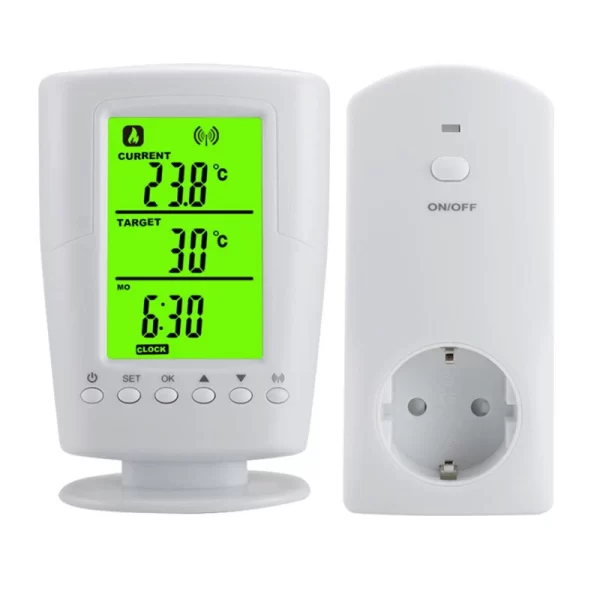 Smart Wireless Remote Control Thermostat Socket Heating Cooling Program Temperature Controller With LCD Display EU Plug