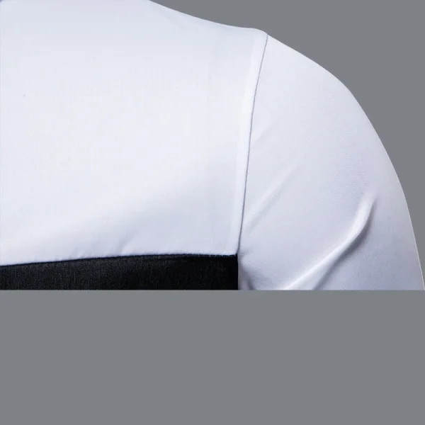 Spring Autumn Men's Polo Shirts Long Sleeve Business Casual Tops Lapel Pullover T-Shirts - Image 5