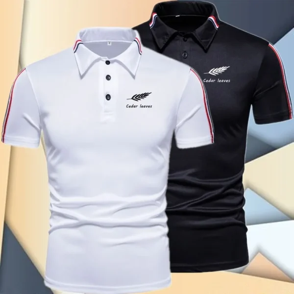Summer men's short sleeved polo shirt fashion casual lapel top