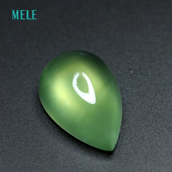 Top quality Australia natural prehnite for jewelry making,pear cut 27.4X18X11mm 38.6ct loose gemstone,use for luxury jewelry - Image 5