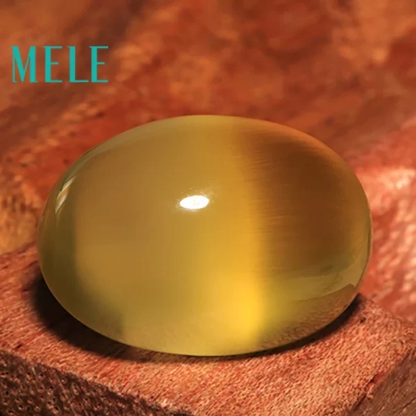 Top quality Gold color oval cut prehnite,18.5mmX13mm loose gemstone for jewelry main stone,Top luxury jewelry raw stone - Image 2