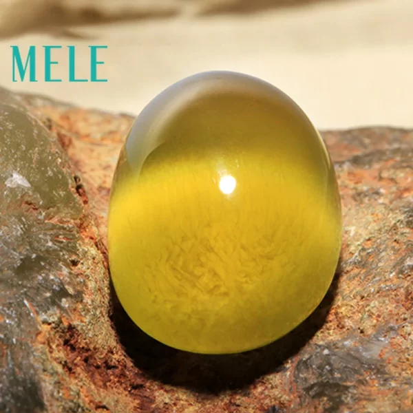 Top quality Gold color oval cut prehnite,18.5mmX13mm loose gemstone for jewelry main stone,Top luxury jewelry raw stone - Image 3