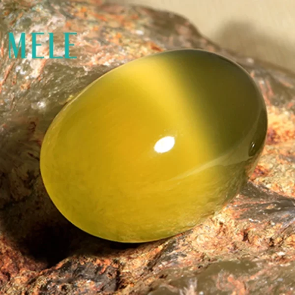 Top quality Gold color oval cut prehnite,18.5mmX13mm loose gemstone for jewelry main stone,Top luxury jewelry raw stone - Image 4