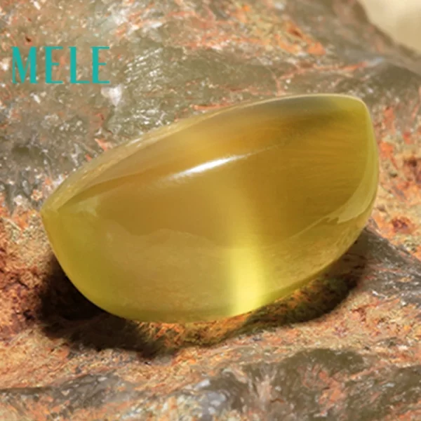 Top quality Gold color oval cut prehnite,18.5mmX13mm loose gemstone for jewelry main stone,Top luxury jewelry raw stone - Image 5