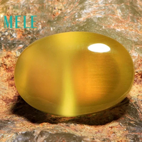 Top quality Gold color oval cut prehnite,18.5mmX13mm loose gemstone for jewelry main stone,Top luxury jewelry raw stone - Image 6