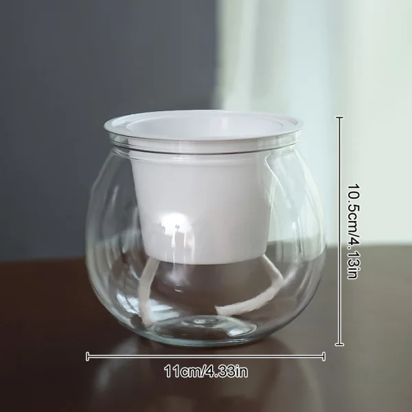 Transparent Hydroponic Flower Pot Double Layer Plastics Planter Self Absorbing Water Lazy Flower Pottop Table Potted Home Decor - Image 6