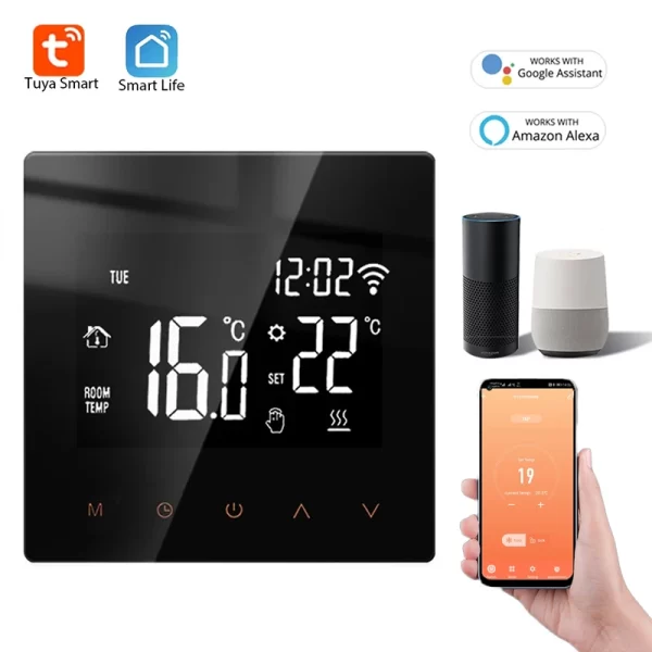 Tuya WiFi Smart Thermostat Electric Floor Heating Water Gas Boiler Temperature Voice Remote Controller for Google Home Alexa