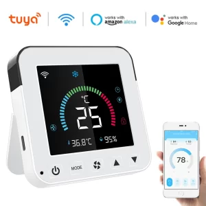 Tuya WiFi Thermostat LCD Touch Screen Air Conditioner IR Temperature Humidity Infrared Controller Works With Google Home Alexa