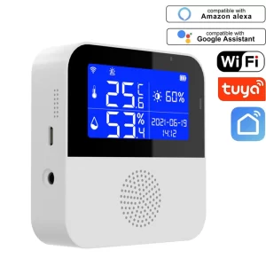 Tuya Wifi Temperature Humidity Sensor With LCD Display Smart Home Thermometer Hygrometer Monitoring Detector Support Alexa