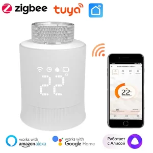 Tuya ZigBee Radiator Actuator Thermostat Smart TRV Thermostatic Valve Temperature Controller Support Alice Alexa Google Home