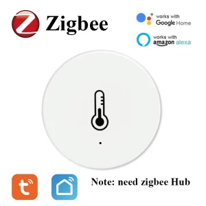 Tuya ZigBee Temperature And Humidity Sensor Work With Alexa Google Home Smart Home Smart Life/Tuya Smart App Control