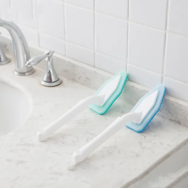 Universal Kitchen Bathroom Long Handle Multifunctional Triangular Sponge Brush decoración y accesorios de mesa home appliance - Image 2