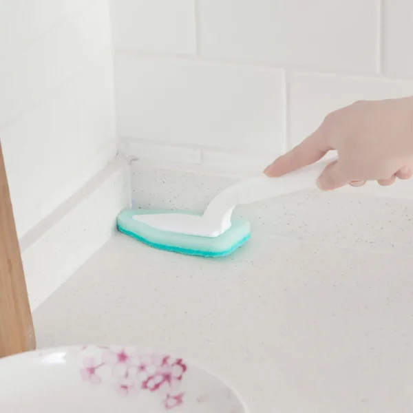 Universal Kitchen Bathroom Long Handle Multifunctional Triangular Sponge Brush decoración y accesorios de mesa home appliance - Image 4