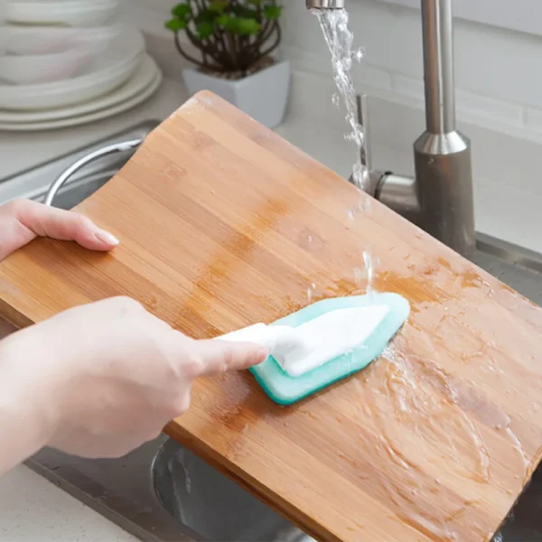 Universal Kitchen Bathroom Long Handle Multifunctional Triangular Sponge Brush decoración y accesorios de mesa home appliance - Image 5