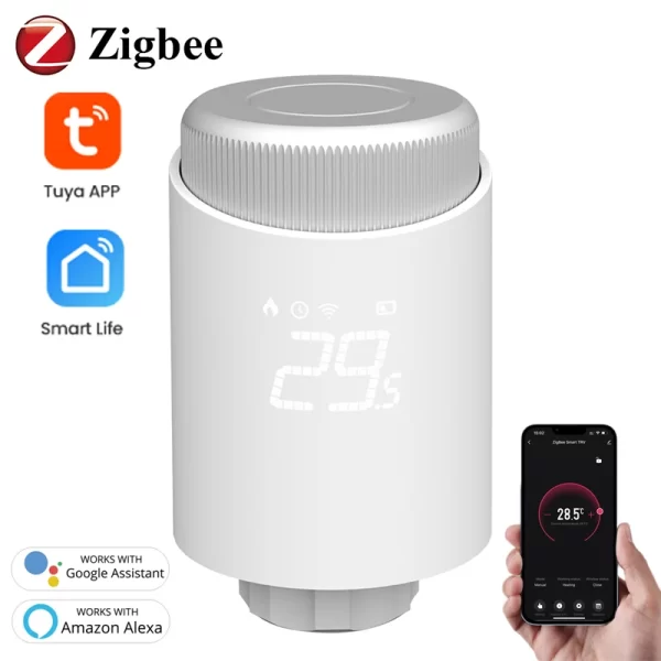 ZigBee Smart Thermostat Radiator Actuator Tuya Programmable Heating Thermostat Temperature Controller For Alexa Google Home