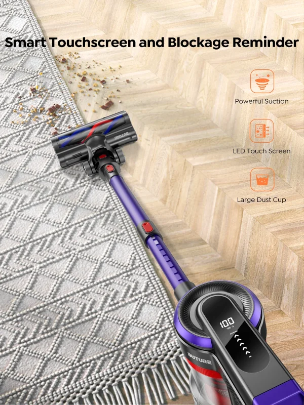 aspiradora 450W 38000Pa Powerful Cordless Vacuum Cleaner Wireless Handheld For Home Appliance with Touch Screen 55 3 aspiradora 450W 38000Pa Powerful Cordless Vacuum Cleaner Wireless Handheld For Home Appliance with Touch Screen 55 Min Runtime