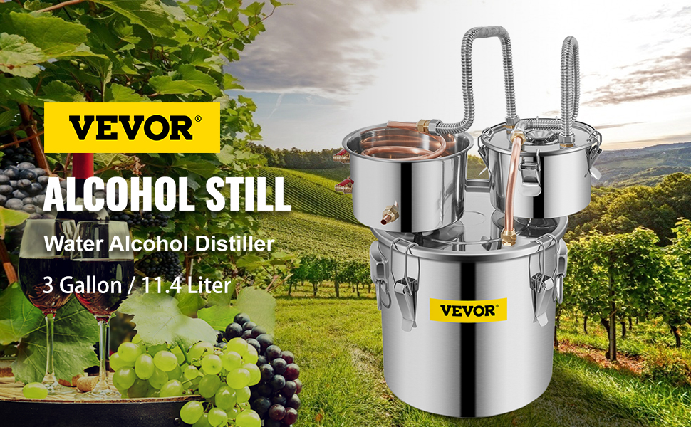 VEVOR 12L 20L 30L 50L Alcohol Brewing Distiller DIY Moonshine Apparatus Stainless Steel Still Whisky Beer Brandy Home Appliance 8 moonshine still a100 1.4 1 VEVOR 12L 20L 30L 50L Alcohol Brewing Distiller DIY Moonshine Apparatus Stainless Steel Still Whisky Beer Brandy Home Appliance