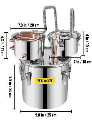 VEVOR 12L 20L 30L 50L Alcohol Brewing Distiller DIY Moonshine Apparatus Stainless Steel Still Whisky Beer Brandy Home Appliance 17 moonshine still a100 2 3 VEVOR 12L 20L 30L 50L Alcohol Brewing Distiller DIY Moonshine Apparatus Stainless Steel Still Whisky Beer Brandy Home Appliance