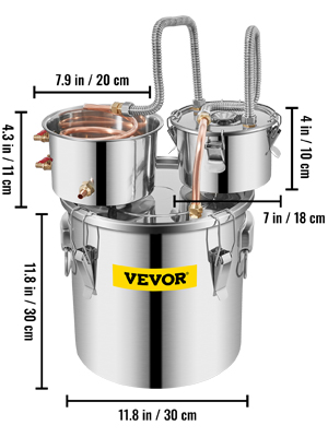 VEVOR 12L 20L 30L 50L Alcohol Brewing Distiller DIY Moonshine Apparatus Stainless Steel Still Whisky Beer Brandy Home Appliance 19 moonshine still a100 2 4 VEVOR 12L 20L 30L 50L Alcohol Brewing Distiller DIY Moonshine Apparatus Stainless Steel Still Whisky Beer Brandy Home Appliance