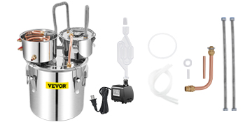VEVOR 12L 20L 30L 50L Alcohol Brewing Distiller DIY Moonshine Apparatus Stainless Steel Still Whisky Beer Brandy Home Appliance 24 moonshine still a100 3 4 VEVOR 12L 20L 30L 50L Alcohol Brewing Distiller DIY Moonshine Apparatus Stainless Steel Still Whisky Beer Brandy Home Appliance