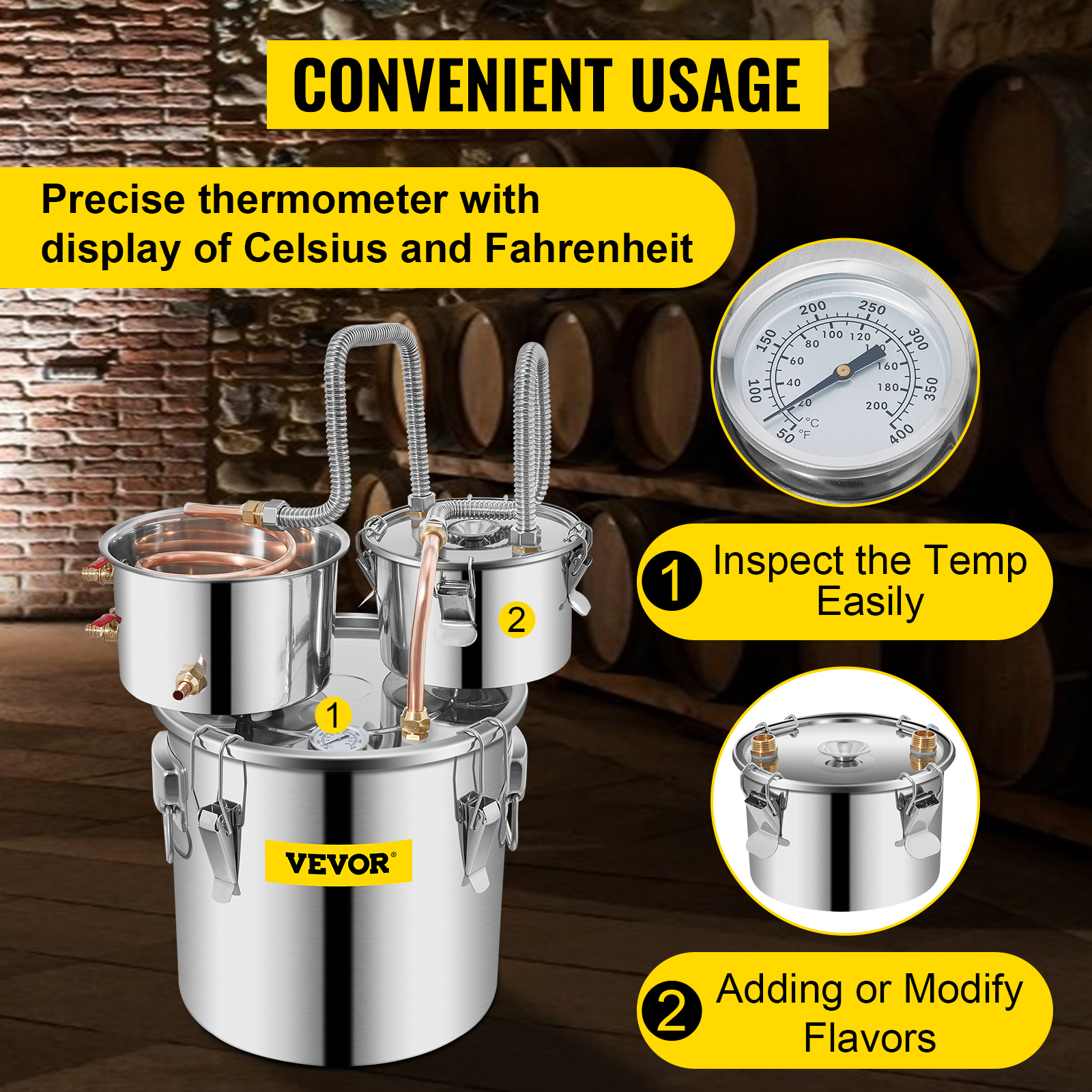 VEVOR 12L 20L 30L 50L Alcohol Brewing Distiller DIY Moonshine Apparatus Stainless Steel Still Whisky Beer Brandy Home Appliance 13 moonshine still m100 4 1 VEVOR 12L 20L 30L 50L Alcohol Brewing Distiller DIY Moonshine Apparatus Stainless Steel Still Whisky Beer Brandy Home Appliance