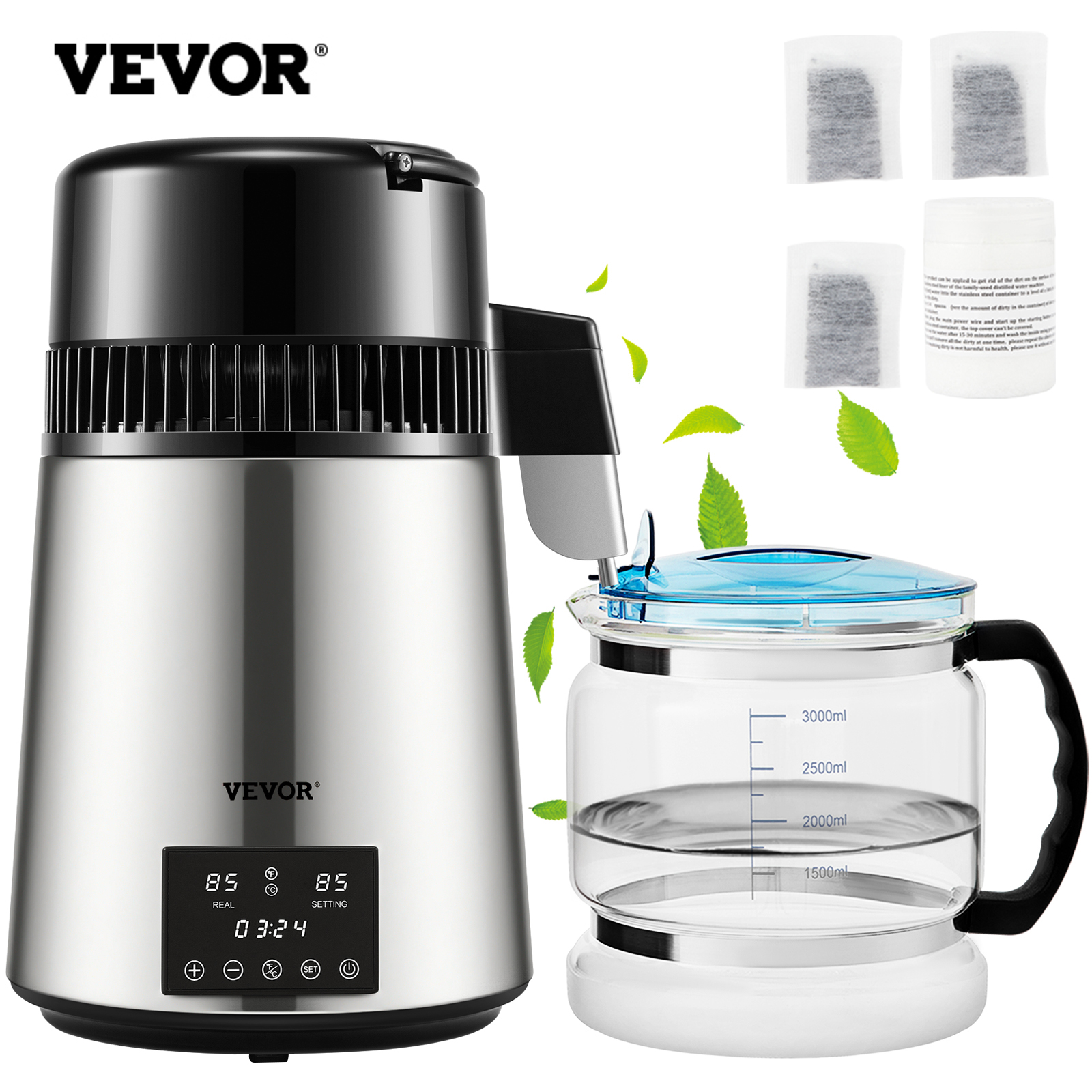 VEVOR 4L Water Distiller Purifier Filter Dispenser Drinking Bottle Softener Dual Temp Display Overheat Protection Home Appliance 9 water distiller m100 1.2 VEVOR 4L Water Distiller Purifier Filter Dispenser Drinking Bottle Softener Dual Temp Display Overheat Protection Home Appliance