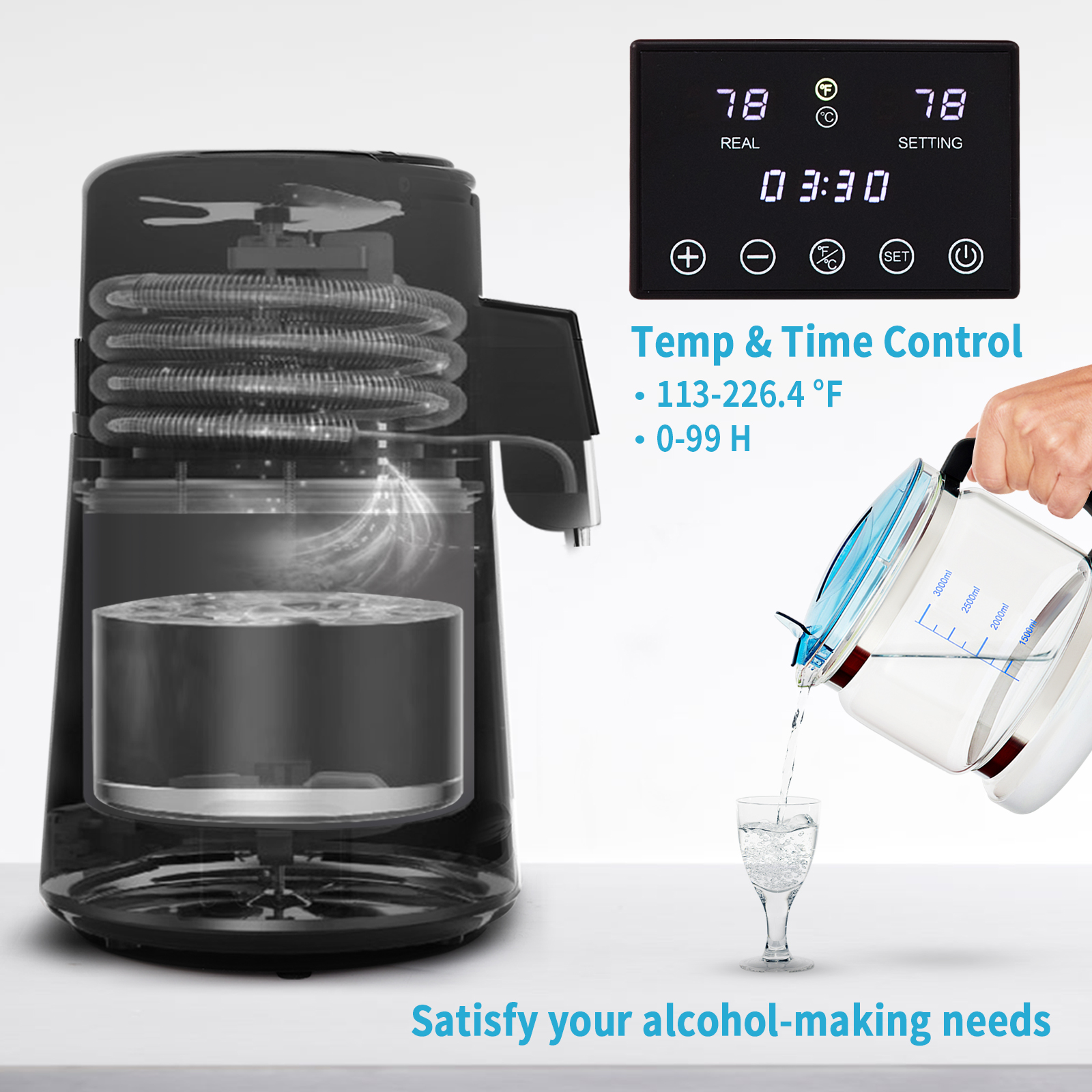VEVOR 4L Water Distiller Purifier Filter Dispenser Drinking Bottle Softener Dual Temp Display Overheat Protection Home Appliance 11 water distiller m100 2 VEVOR 4L Water Distiller Purifier Filter Dispenser Drinking Bottle Softener Dual Temp Display Overheat Protection Home Appliance